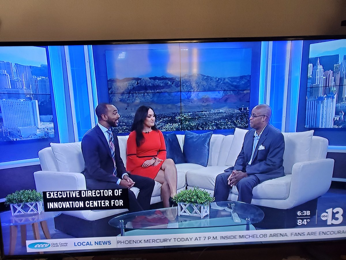 RBGroupLV's tweet photo. Dino Browne, Executive Director of the #LasVegasUrbanLeague Innovation Center for Entrepreneurship, was on @KTNV's #GoodMorningLasVegas yesterday to talk about the Childcare Entrepreneurship Business Model Competition!

#LVUL #Entrepreneurship #Childcare #GMLV #LasVegas #Nevada https://t.co/OHr5H8z6zP