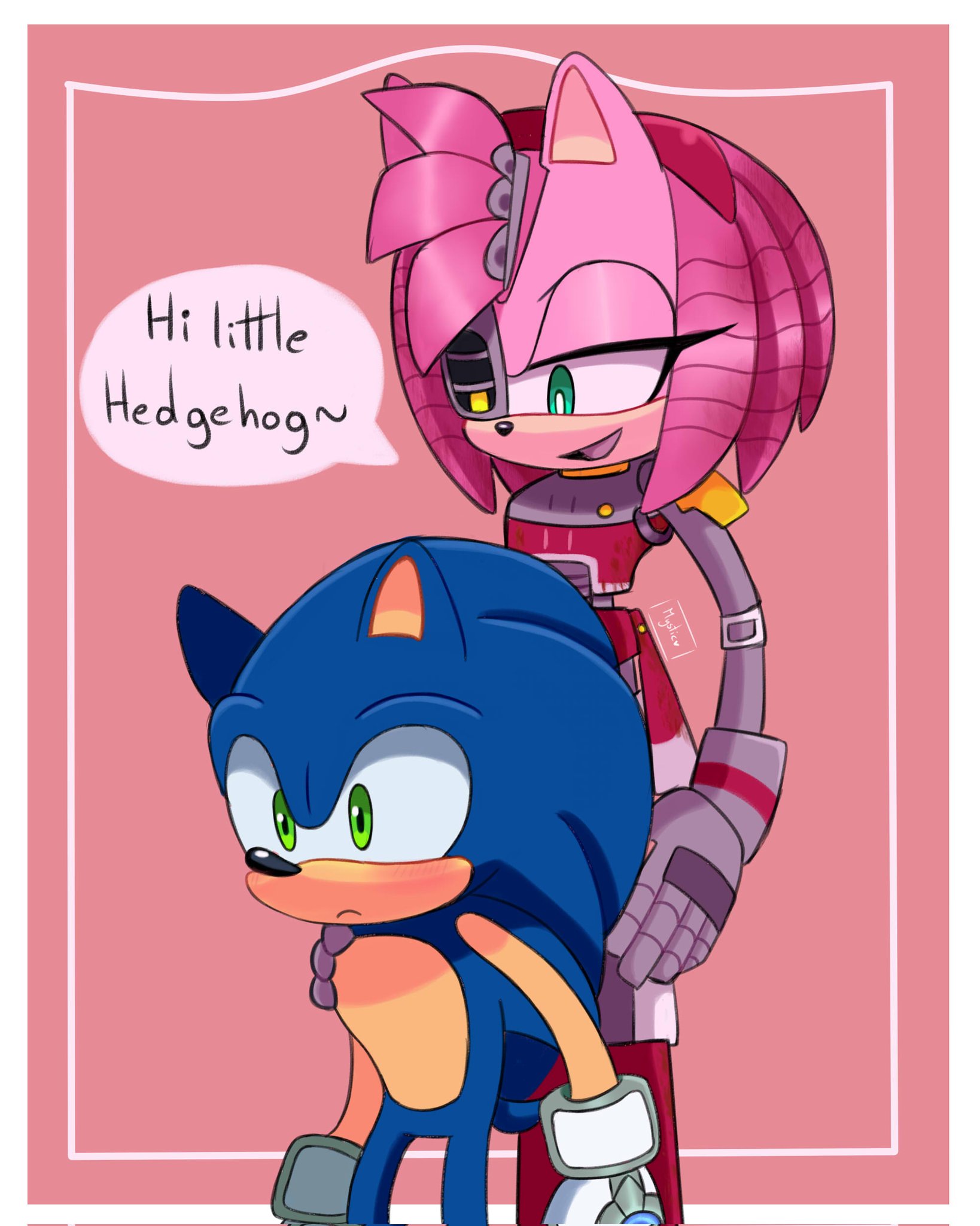 Mystic✨ (open commission💟) on X: Create a Sonamy AU with Sonic