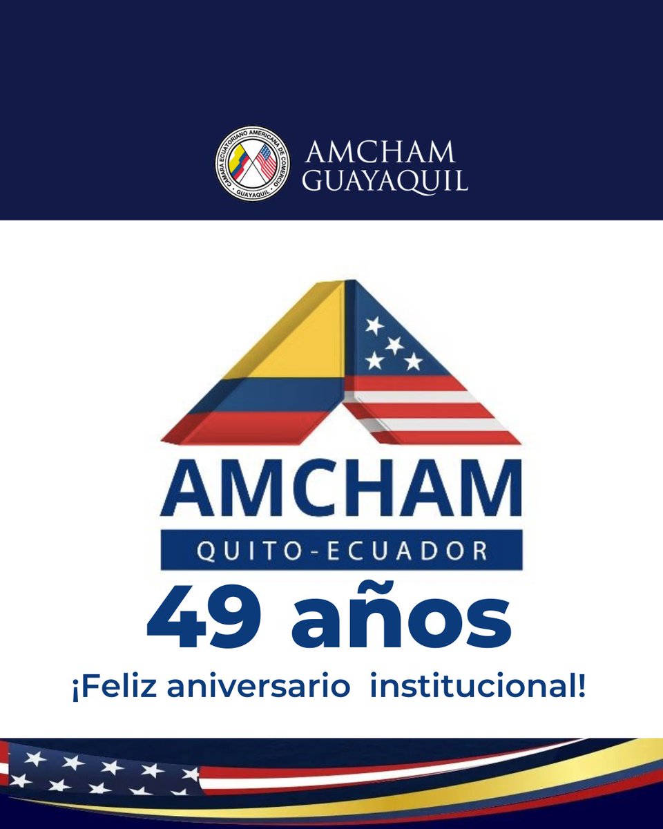 AMCHAM Guayaquil (@amchamgye) on Twitter photo ¡Felicitaciones a <a href="/amchamec/">AMCHAM Quito Ecuador</a> por su 49º aniversario al servicio del sector empresarial!
🤝 ¡Que continúen fortaleciendo las relaciones comerciales y promoviendo el crecimiento económico! #AmchamEcuador
<a href="/ChairAmchamGYE/">Nery Merejildo - Chair AmCham</a>
<a href="/josepileggi/">José Pileggi</a>
<a href="/edithvillavic/">Edith Villavicencio</a>
<a href="/AlexiaAlcivar/">Alexia Alcivar</a> ¡Felicitaciones a <a href="/amchamec/">AMCHAM Quito Ecuador</a> por su 49º aniversario al servicio del sector empresarial!
🤝 ¡Que continúen fortaleciendo las relaciones comerciales y promoviendo el crecimiento económico! #AmchamEcuador
<a href="/ChairAmchamGYE/">Nery Merejildo - Chair AmCham</a>
<a href="/josepileggi/">José Pileggi</a>
<a href="/edithvillavic/">Edith Villavicencio</a>
<a href="/AlexiaAlcivar/">Alexia Alcivar</a>