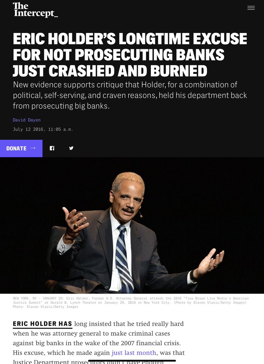 peace_patriots's tweet image. You mean the same billionaires Holder didn’t prosecute after the 2008 Fiscal disaster that wiped out $6T in wealth, 8 M jobs and caused 3 M foreclosures? I still remember all of the families living in cars. 😡#ReputationLaundering #JusticeMatters