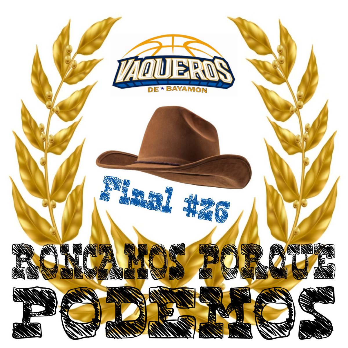 JazzviolinPR's tweet photo. ➡️LEAN:
Los Máximos, Muy Superiores... Indiscutibles, Inigualables, Incorruptibles e Indomitables
🤠VAQUEROS DE BAYAMÓN🤠 van a la Final por VEZ NÚMERO 26...entienden? 👌😎
#Final26
#RoncamosPorquePodemos
#VaquerosAhí #TodosSomosVaqueros
#AprendanBebecitos #NoPuedenConLosVaqueros https://t.co/MRZAm2JnBp