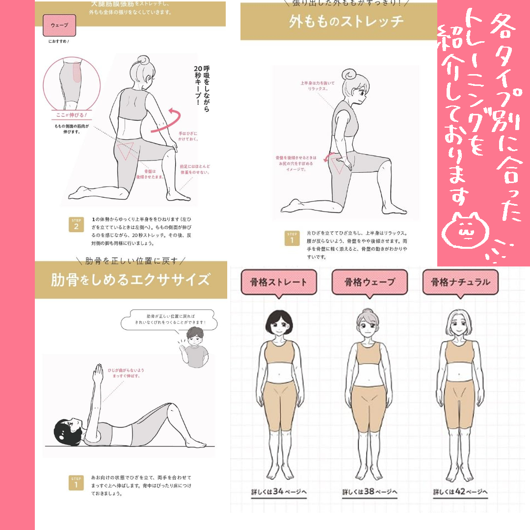 (お仕事)漫画・イラスト担当いたしました! 「最速で理想のカラダになる 骨格タイプ別 ボディメイク」 ★本日7/13より発売です～! 