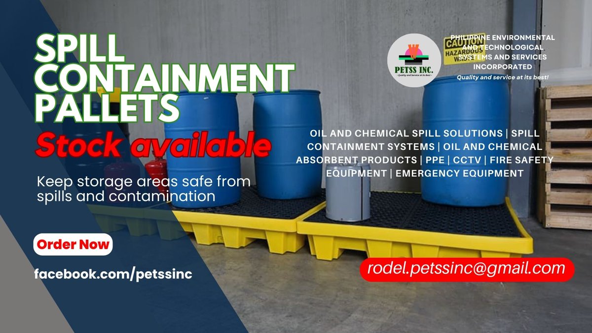catch and contain drips, spills, and leaks from drums. Spill Containment Pallet stock available. connect with us at https://t.co/JGXdDC28jj Order now! #petssincorporated #spill #pallets #supplier #oilspillcleanup #chemicals https://t.co/tR8FwRVUVA