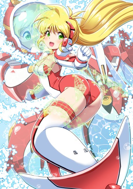 あついので夏っぽい涼しい絵(再掲)
ユナマリンフォーム。

涼しげなのあんまりなかった。 