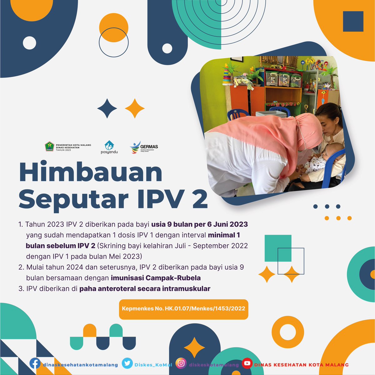 Halo #Nawakhealthies

Halo Nawakhealthies
Imunisasi IPV 2 akhirnya telah resmis diumumkan oleh Kementerian Kesehatan. Sudah bisa didapatkan per 6 Juni 2023 di fasyankes atau posyandu terdekat
<a href="/PemkotMalang/">𝐏𝐞𝐦𝐞𝐫𝐢𝐧𝐭𝐚𝐡 𝐊𝐨𝐭𝐚 𝐌𝐚𝐥𝐚𝐧𝐠</a> <a href="/kemkominfo/">IsNotSepuh</a> <a href="/KemenkesRI/">Kementerian Kesehatan RI</a>