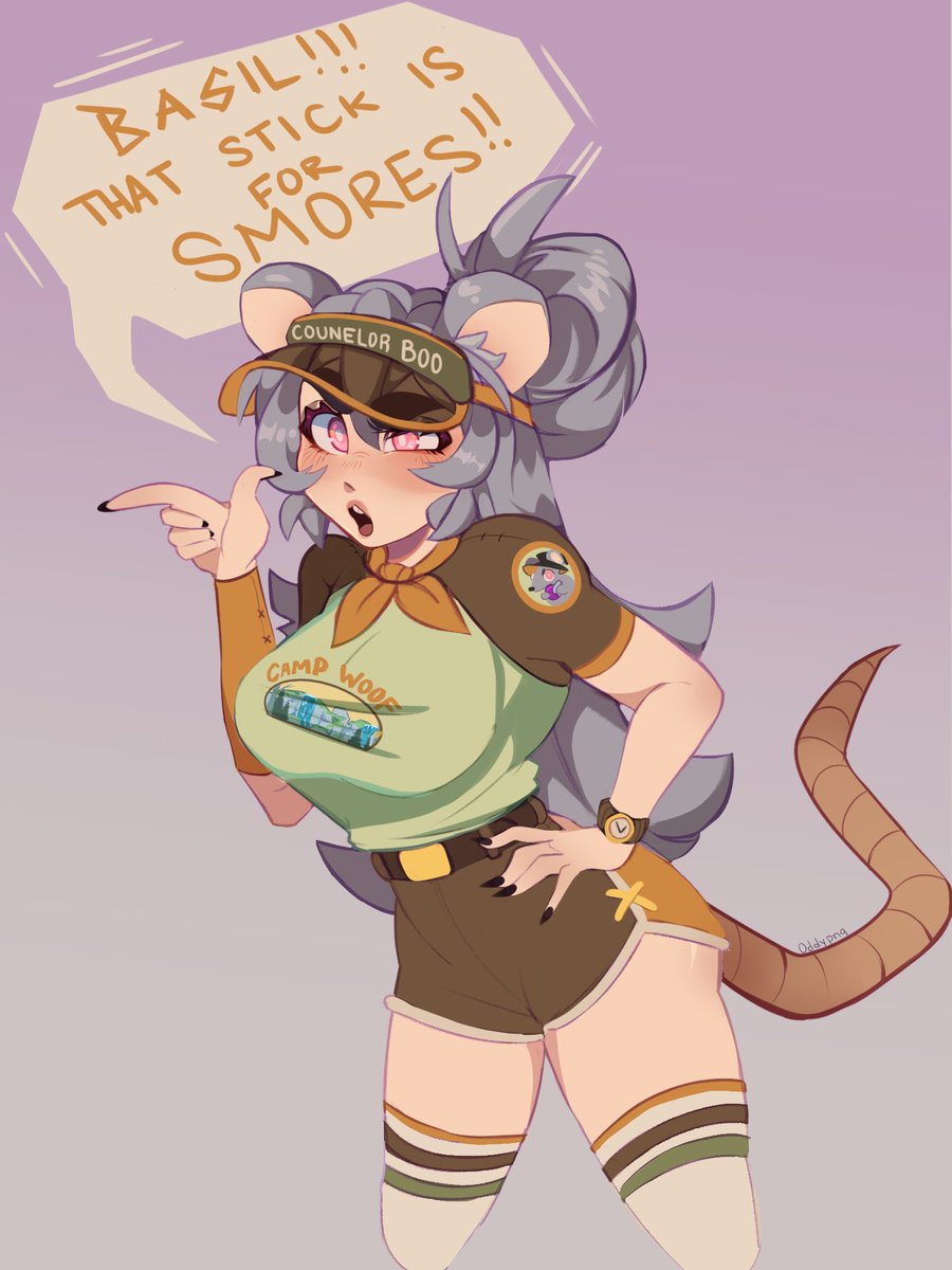 oddy_png's tweet image. Camp Woof but it’s a full on cheesy (haha get it) summer camp. I just need Boo in a cute lil camp counselor uniform ok?? #BooTheART