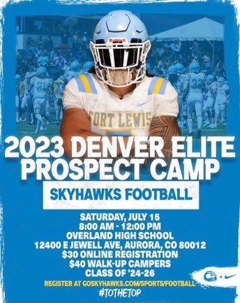 We want you to be a Skyhawk!!