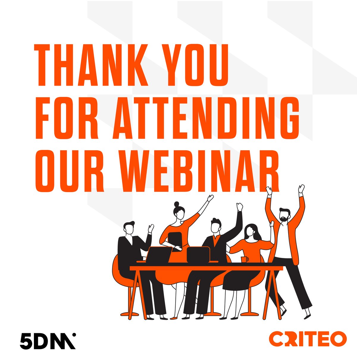 Thank you all for joining our Amplify Your E-commerce webinar hosted by @criteo . We appreciate each of you for making it an engaging & insightful session. Stay tuned for more opportunities to boost your marketing strategies. #5DM #Criteo #Ecommerce