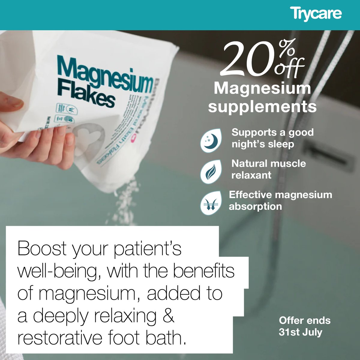 20% off Magnesium supplements
 ✔ Naturally aids restful sleep
✔ Supports natural muscle recovery
✔ Instantly relaxes the senses
✔ Promotes overall well-being
View offer  bit.ly/3NLZCTa
  #footcare #foothealth #magnesium #wellbeing #health  #chiropody #podiatry