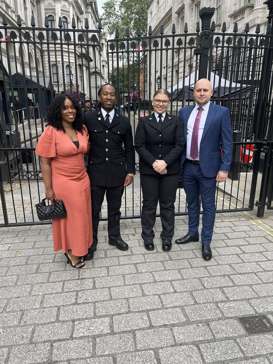 Our nominees and their partners outside Downing Street.#PoliceBravery