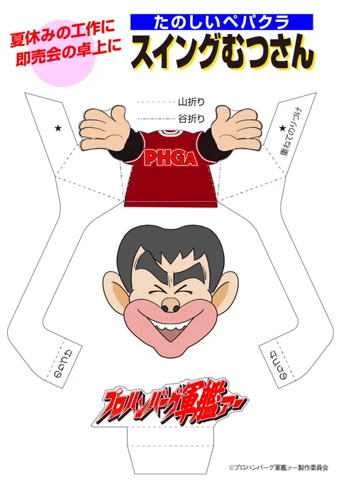 どうしても作りたい人向けに展開図もつけておくので感謝してくださいね。B5でプリントすると95mmのむつさんが完成します。 