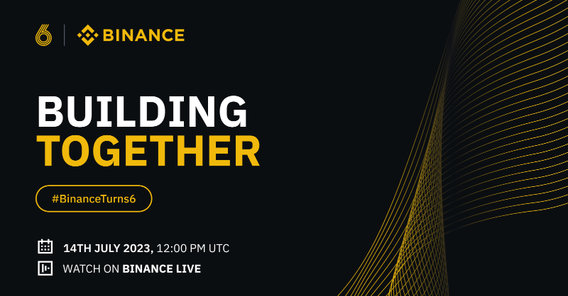 binance's tweet photo. Can’t make it to our #BinanceTurns6 events?

Worry not, you can still get involved with the celebrations!

Join us for a special live stream tomorrow on #Binance Live.

Set a reminder ⬇️