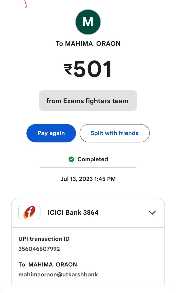 ExamsFighters's tweet photo. #सभी_भाईयो_से_अपील 🙏🙏

ये महिमा उरांव हैं। महिमा पैरा थ्रो बॉल की अंतर्राष्ट्रीय प्लेयर हैं। मलेशिया जाने वाली इंडियन टीम में महिमा का चयन हुआ है। इससे पहले महिमा नेपाल में गोल्ड मेडल जीत चुकी है। महिमा दिव्यांग है। खुद से कपड़े की सिलाई कर ये अपना खर्च जुटाती हैं। डोरंडा कॉलेज से पीजी की पढ़ाई भी कर रही हैं। महिमा जहां रहती है वहां से इसे हर दिन प्रैक्टिस करने करीब दस किलोमीटर पैदल चलकर जाना पड़ता है। इंडियन टीम में सलेक्शन से महिमा खुश तो है लेकिन उनके सामने एक बड़ी समस्या भी है। समस्या यह है कि वहां जाने में 66 हजार रुपये खर्च होने हैं। महिमा के पास उतने पैसे नहीं हैं। वह मदद की गुहार लगा रही है। #इंटरनेशनल प्लेयर #महिमा उराव का यह क्यूआर कोड है। आप इससे हमारी आदिवासी बहन #महिमा की मदद कर सकते हैं। महिमा को #मलेशिया खेलने जाना है जिसके लिये 66 हज़ार रुपये की ज़रूरत है। पैसे भेजने के बाद हमें 7270091399 पर  सूचित ज़रूर करें ताकि हम पैसा देने वालों की लिस्ट बना सकें। सभी लोग मिलके मदद करे ताकि महिमा जी खेलने जा सके और अपने झारखन्ड का नाम रौशन कर सकें 🙏🙏
@kunalpratap86