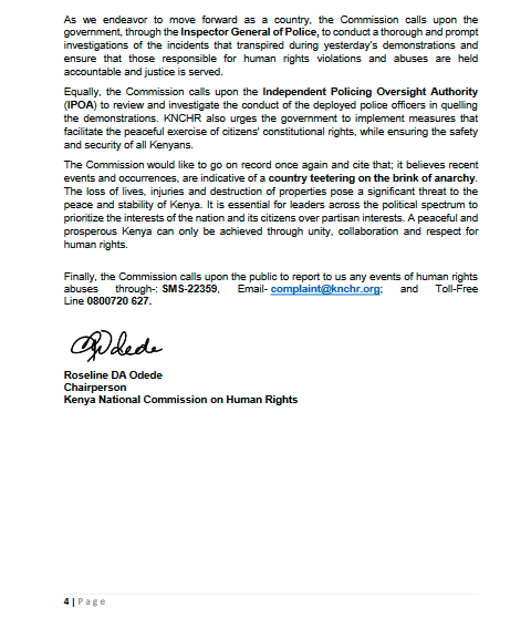 Human Rights Violated &amp; Crisis Ignited Unrest With Tragic Consequences:
URGENT ACTION NEEDED
Yesterday,there was an unfortunate turn of events, which resulted in the loss of at least 9 Kenyan lives – 4 in Mlolongo &amp; 5 others - 1 each in Kitengela, Emali, Sondu, Migori &amp; Busia
1/2