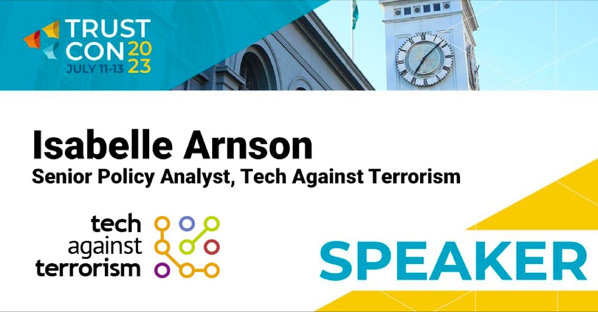 techvsterrorism's tweet image. 📣 Are you at #TrustCon2023 ?

Join Tech Against Terrorism in San Francisco today as we discuss Online Regulation of Terrorist Content at the Trust &amp;amp; Safety Conference
trustcon.net/trustcon2023/s…