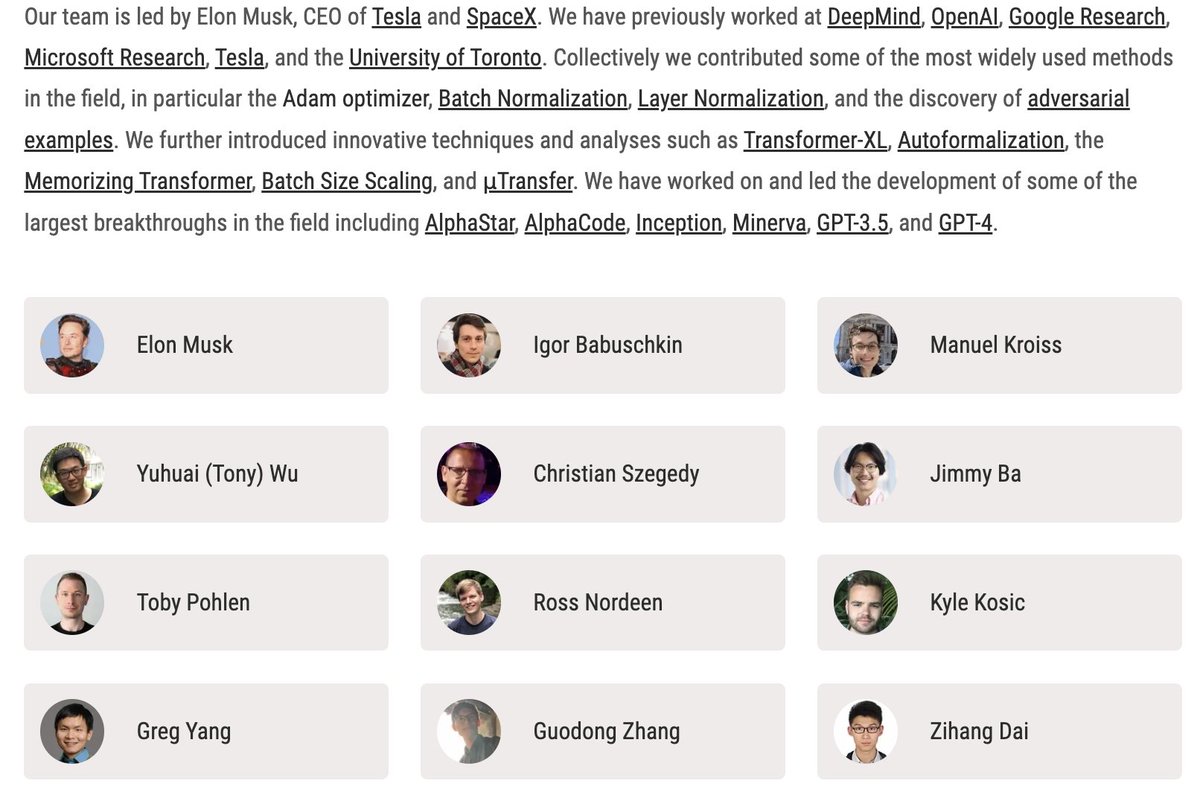 Super brains behind xAI!