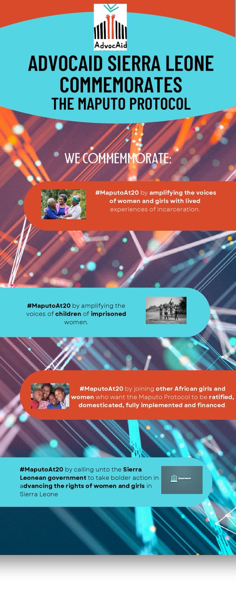 AdvocAid celebrates the 20 year anniversary of the Maputo Protocol with every African woman and girl. As we celebrate #MaputoAt20, here is what we need you to know. #WomensRights #UmanGetRayt #MaputoProtocol #AccessToJustice #SDGs