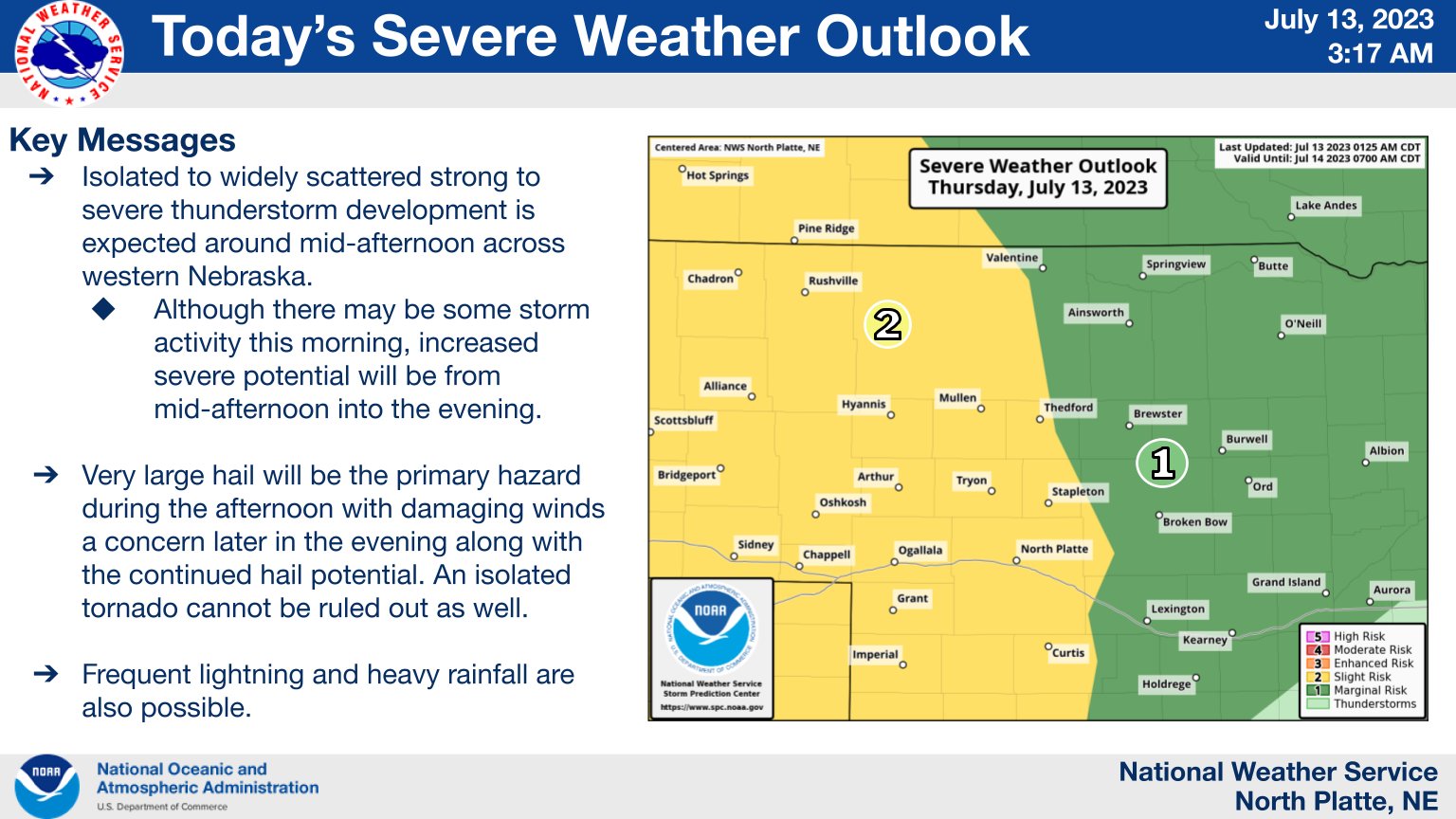 NWS North Platte on Twitter "Isolated to widely scattered strong to