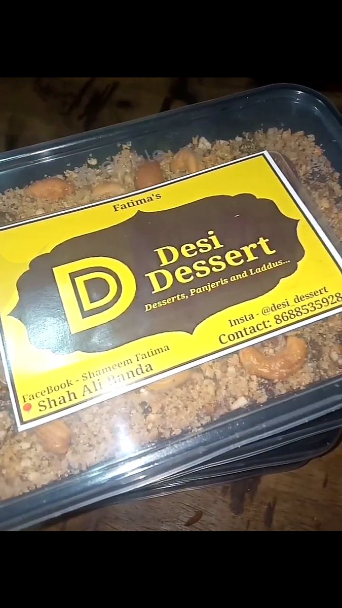 Desidessert22's tweet image. Energetic shahi Panjeri Home delivery available All over India 🇮🇳 contact : 8688535928
It Help for build your #Immunify 
#ImmunifyLife #panjeri #dryfruit #desidessert #Hyderabad #Telangana #Homemade #Hyderabadfood #tweet #menzil