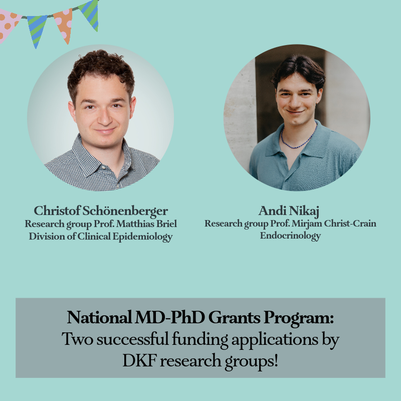 Departement Klinische Forschung, Universität Basel (@dkfbasel) on Twitter photo Congratulations to <a href="/schonenberger_c/">Christof Schönenberger</a> and Andi Nikaj on being awarded grants from the national MD-PhD programme!
👉 samw.ch/en/Funding/MD-…
<a href="/ClinNeuroEndo/">Clinical Neuroendocrinology Basel</a> <a href="/ClinEpiBasel/">The Division of Clinical Epidemiology Basel</a> Congratulations to <a href="/schonenberger_c/">Christof Schönenberger</a> and Andi Nikaj on being awarded grants from the national MD-PhD programme!
👉 samw.ch/en/Funding/MD-…
<a href="/ClinNeuroEndo/">Clinical Neuroendocrinology Basel</a> <a href="/ClinEpiBasel/">The Division of Clinical Epidemiology Basel</a>