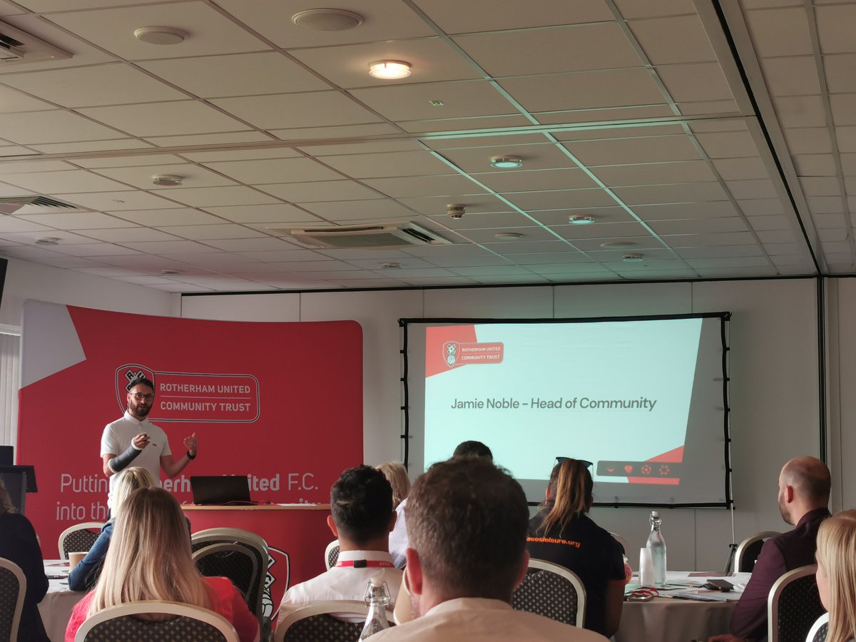 It is great to be at the @RU_CST rebranding day with staff from our @jmatschools @NewYorkStadium1 looking how our local football club can benefit all of our schools. #TeamJMAT #PowerofSport @kpmjschool @WathCofE @DanBennett01 ⚽💪