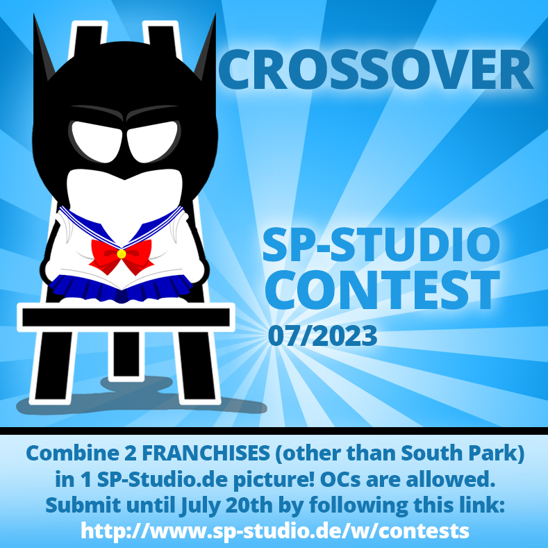Join the CROSSOVER SP-Studio contest!  pollunit.com/en/polls/sp-st…
The challenge is to combine the worlds from famous books, movies, shows or games. You can show characters from different franchises in one picture - or create an OC that's a combination of 2 franchises.