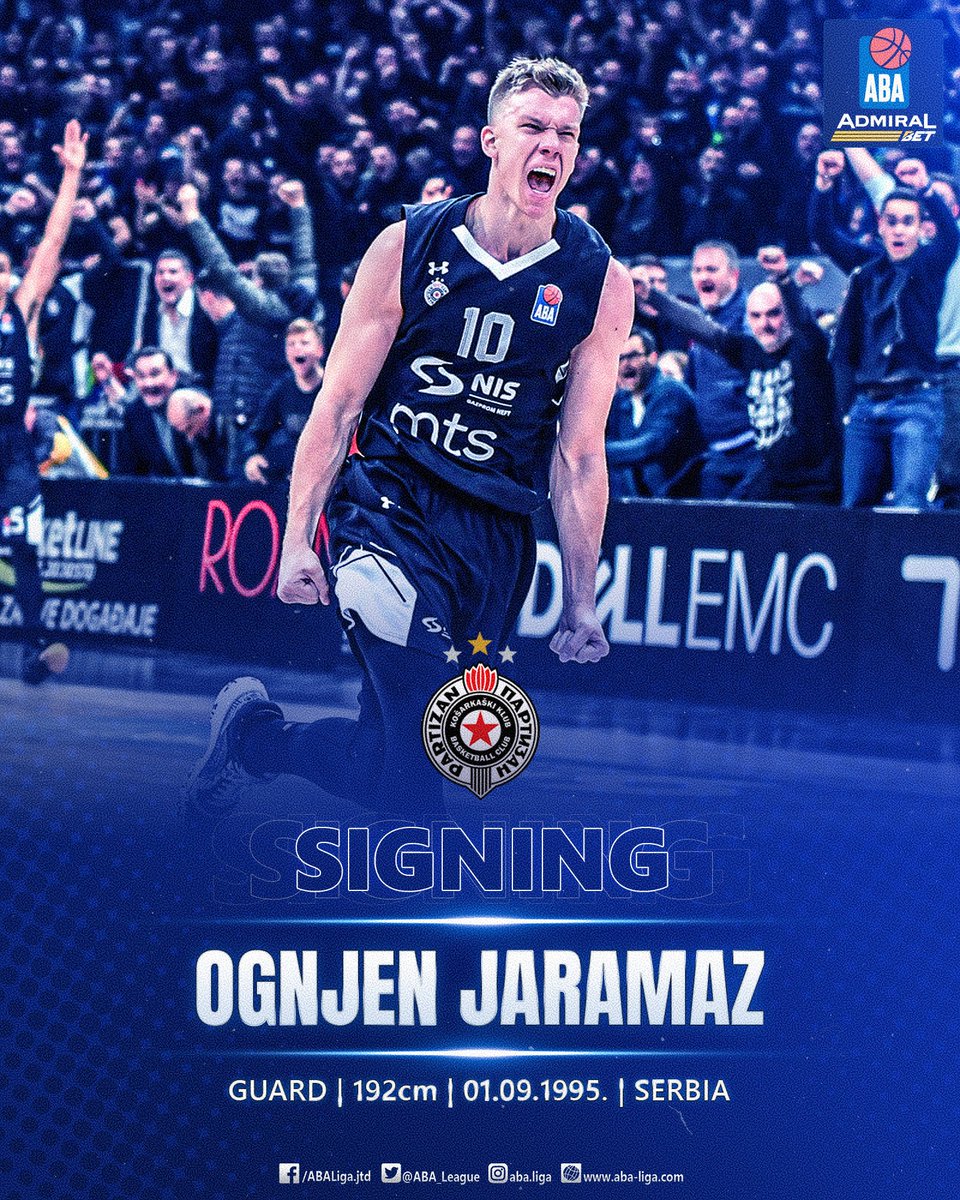 MatteoCazzulani's tweet photo. Two trade moves involving guards worth the highest consideration occurred today:

👉🏽Željko Obradović to bring Ognjen Jaramaz back to Partizan ⚫️⚪️

👉🏽Žan Tabak to land Benedek Varadi in Trefl Sopot 🟡⚫️

#ABALiga
#plkpl 
#Partizan
#Jaramaz
#Sopot
#Varadi https://t.co/nf65oKVMYb