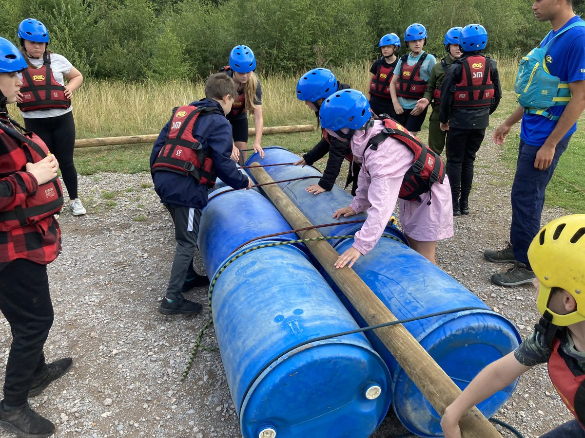 Raft building this morning and now we’re ready for the water! 🚤 <a href="/EEC_Elaine/">Elaine Education Centre</a> <a href="/PrimaryElaine/">Elaine Primary</a>