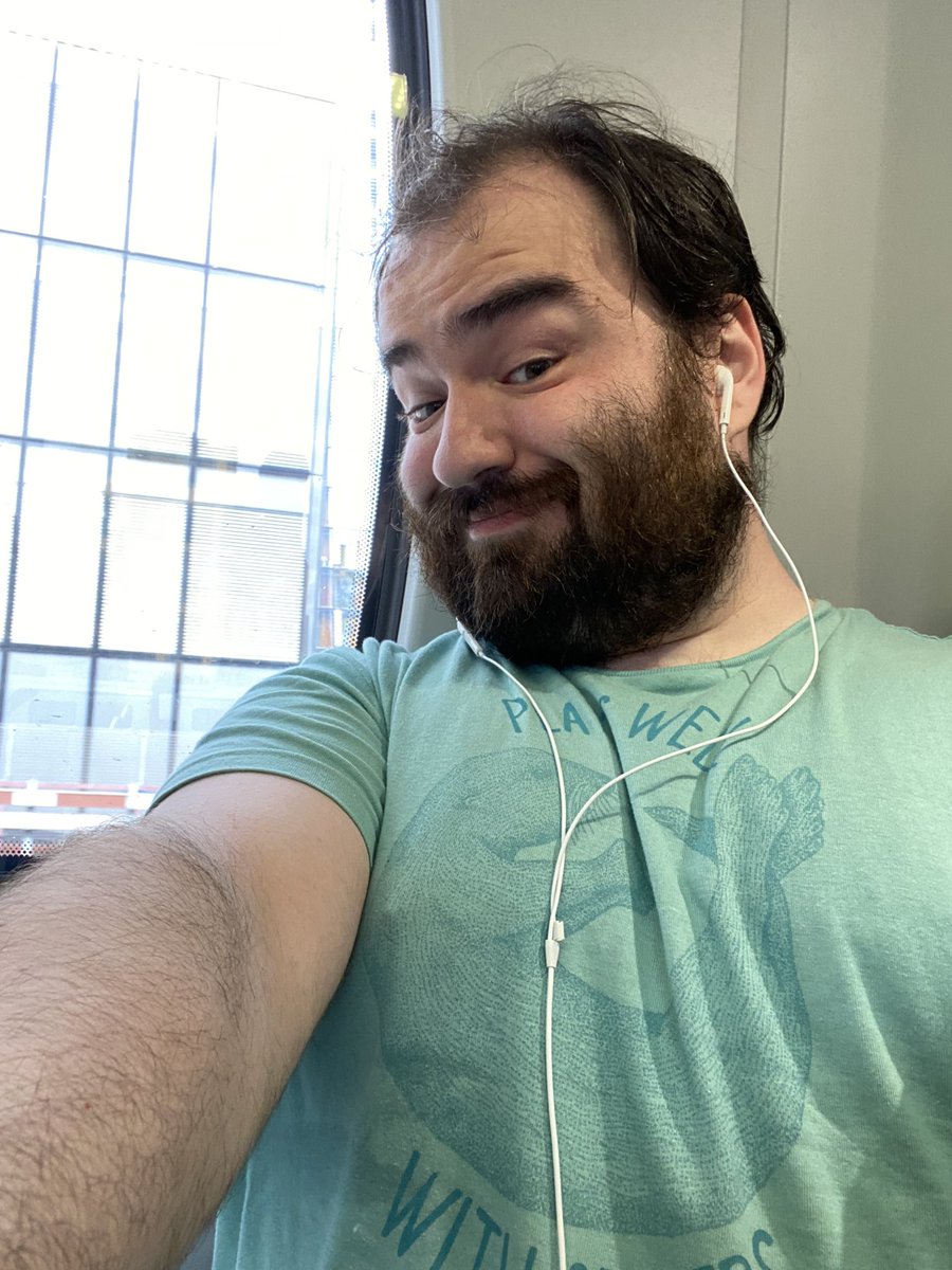 OMW to <a href="/developconf/">Develop:Brighton 2025</a> Will be wandering the floor. Hope to meet up with as many friends, old and new, as possible, so please HMU!
As my shirt says: I do play well with otters! #actor #voiceactor #gamedev