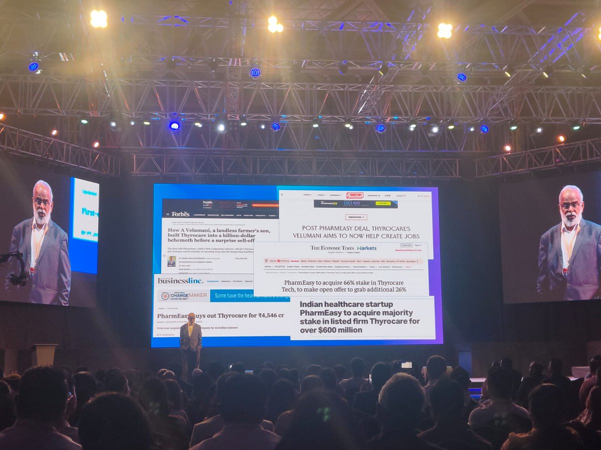 Zinnov's tweet photo. In this inspiring #ZTalk, @velumania, Creator, Thyrocare, talks about his journey from a small village near Coimbatore to the pinnacle of success and shares the secrets to reshaping industries and leading a life less ordinary. Only at #ZinnovConfluence #live https://t.co/95js3Gp4oG