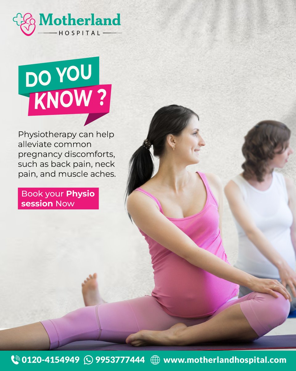 Pregnancy can take a toll on your body, but physiotherapy can help!

Book your Appointment Now- motherlandhospital.com/physiotherapy/

#motherlandhospital #hospitalinnoida #hospitalnearme #besthospitalnearme #besttreatment #healthcare #noidacity #Delhi #Physiotherapy #Pregnancy