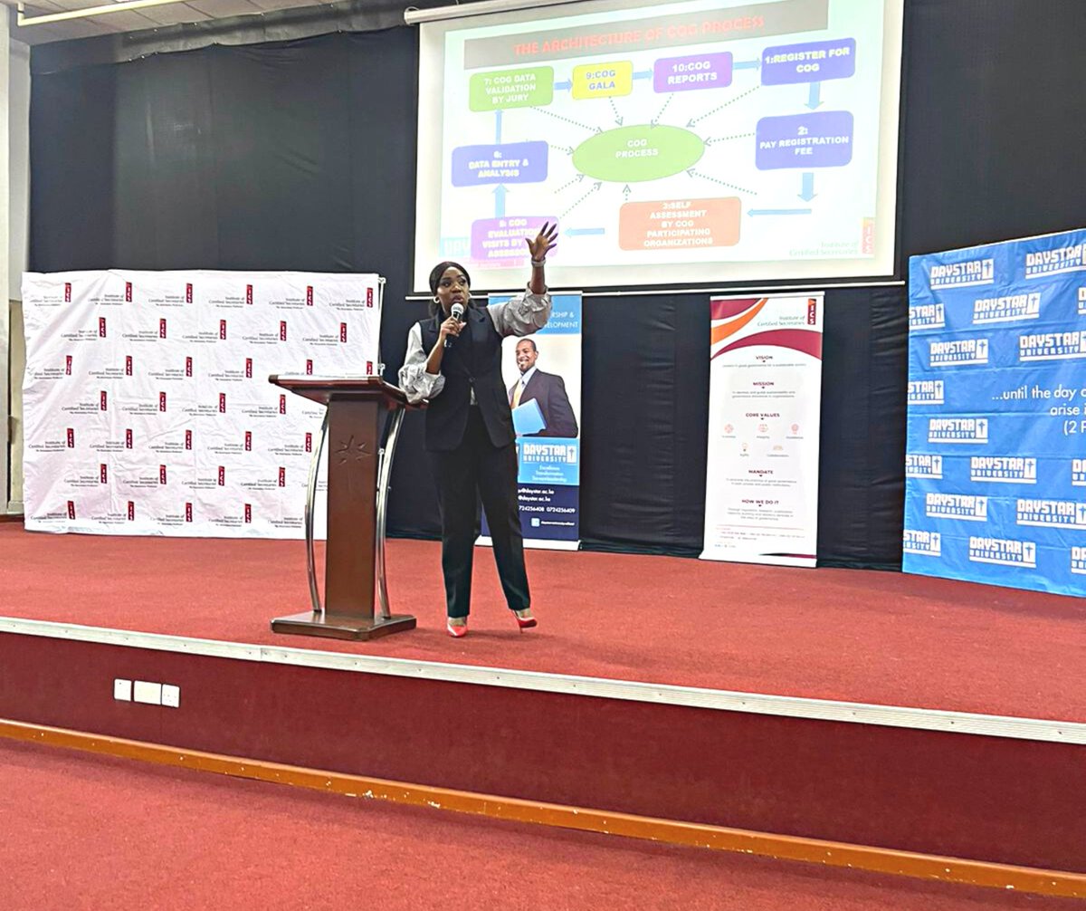 Bellmacconsult's tweet photo. Our CEO CS Anne N. Otunga speaking on Corporate Governance with church leaders from East Africa at the Church Leadership and Governance Dialogue event at @DaystarUni
#Bellmac #corporategovernance #goodgovernance #governance https://t.co/9kmvAS70Pz