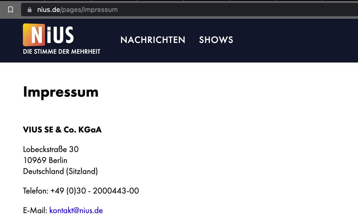 CorneliusRoemer's tweet photo. Die Telefonnummer im Impressum von Julian Reichelts neuem Nius Portal "ist nicht vergeben".
Anruf wird mit Ansage beantwortet: "Die von Ihnen gewählte Rufummer ist nicht vergeben, bitte rufen Sie die Auskunft an."
https://t.co/M6N1B8z4P9
Auch ohne Durchwahl gleiches Ergebnis.🧐 https://t.co/02XMTRNAlR