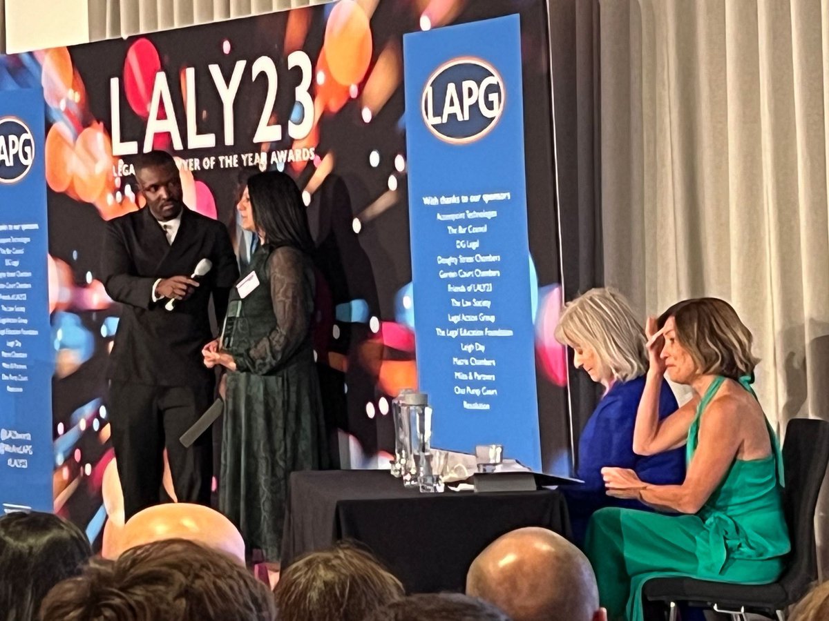So thrilled to win the award for Legal Aid Lawyer of the Year 2023, Children’s Rights. Thank you to the <a href="/LALYawards/">Legal Aid Lawyer of the Year awards</a> team for an amazing event and to the judges for the recognition of my work to improve the family justice system in relation to neurodiversity.