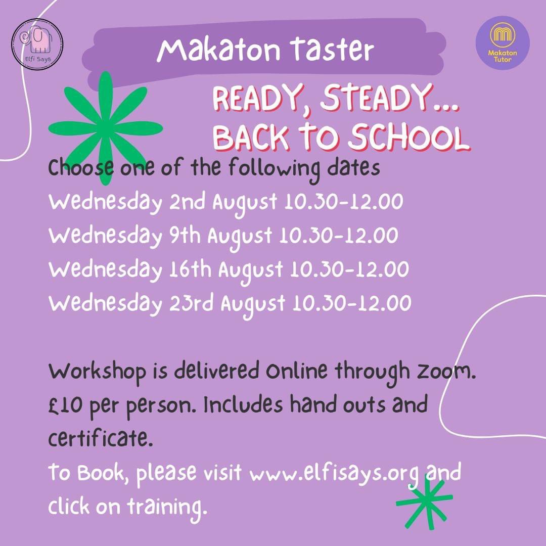 Online Makaton Taster Workshop tailored for Early Years. elfisays.org/makaton #makaton #makatontraining #makatontutor #earlyyears #communication #inclusion #EducationForAll #AAC