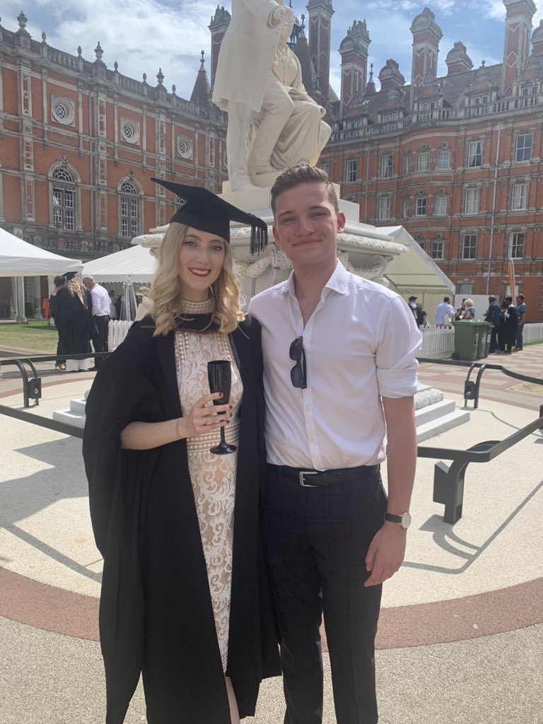 tarbrooke's tweet photo. One year ago today, I graduated @RHULDrama AND got my job offer from @TheStage. Wild. https://t.co/7EDB84TIYe