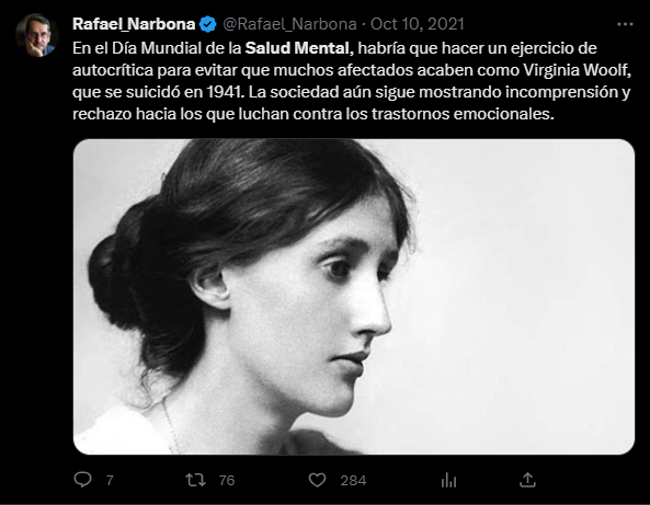 Sergapls's tweet photo. "Un feto de 8 semanas no se ha desarrollado lo suficiente para que se perciba dolor". A Rafael Narbona solo le importa la salud mental cuando le interesa por lo que parece. https://t.co/Hg9Udti7Y6