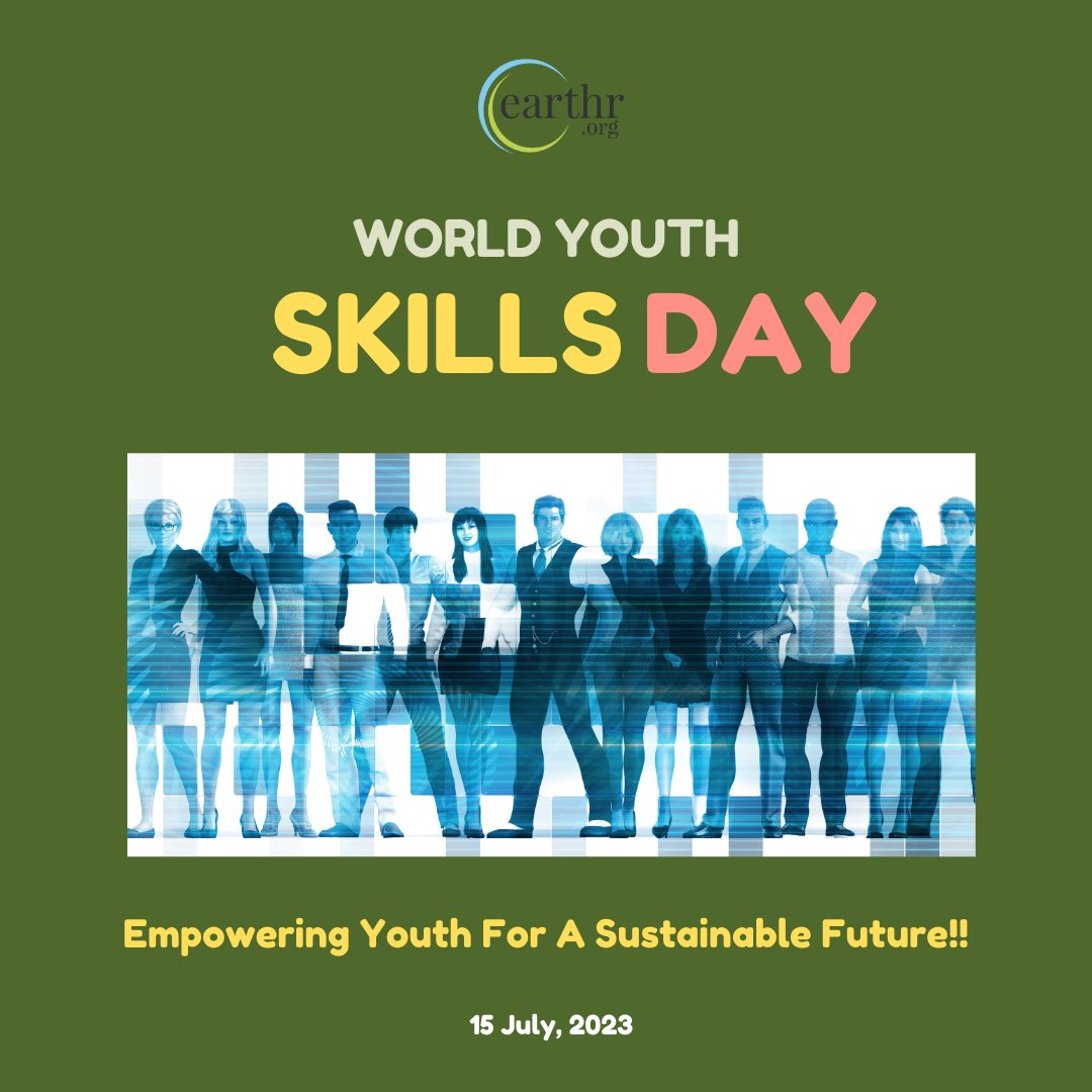 🌍🌱 Empowering the next generation on #WorldYouthSkillsDay 🎓💪 Join our #sustainable platform @EarthrOrg and unlock endless opportunities to develop vital skills for a brighter #future. Together, we can shape a world that thrives! 🌟✨ #Sustainability #sustainable