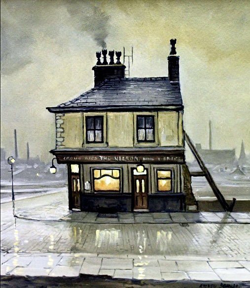 GrimArtGroup's tweet image. The Last Pub by Steven Scholes (b.1952)