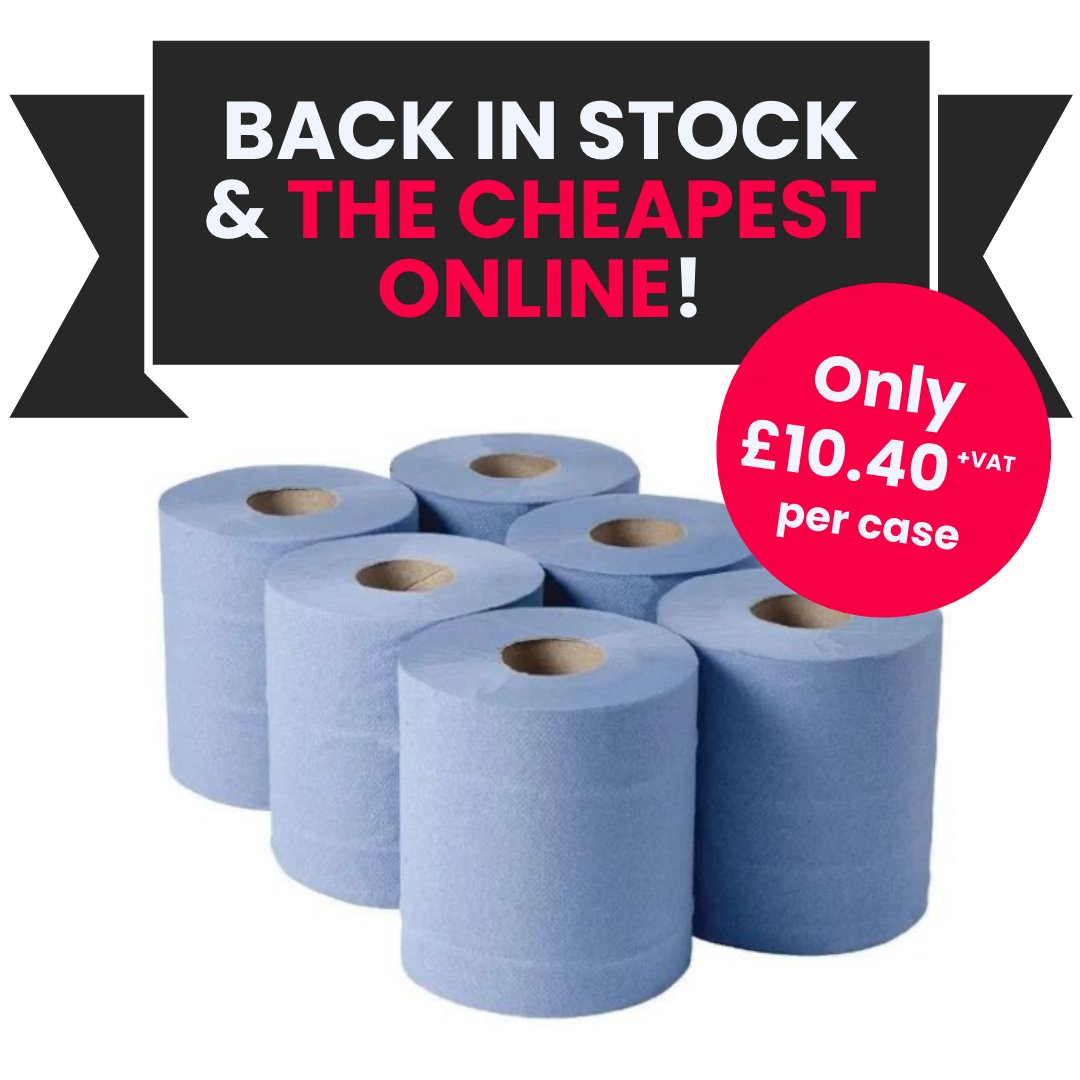 MillSalesDirect's tweet image. Ready for an eco-friendly cleaning solution? Try our Coral Blue 2-Ply Centrefeed Rolls! 🌟 Ideal for any space, easy to use, and kind to the planet. Only £10.40+VAT per case! #EcoChic 🌍🧹 - mailchi.mp/7b093e990e4a/i…