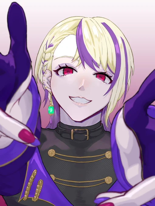 【RTしたVtuber/Vライバーさん描く】 12人目:茈風 蘭様()イイ声のオネェ系Vtuber!Youtubeでの初配信に向けてがんばってください 