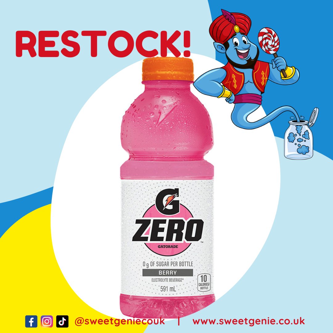 SweetGenieCoUk's tweet photo. Gatorade is back and selling fast β grab 'em while you can!
#sweetgeniecouk #restock #new #snacks #tuckshop #sweetshop #fizzydrinks #softdrinks #soda #grocery #energydrinks #picknmix #pickandmix #sportsdrink #gatorade #usa #americandrinks #american #imported https://t.co/aXsmqatHsf
