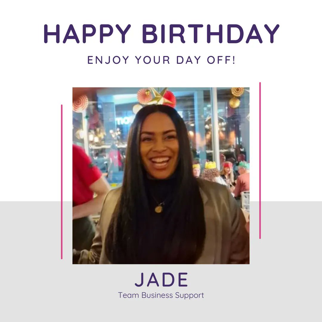 Happy Birthday Jade! 🎉

Enjoy your day off courtesy of ACR💜

Are you looking for a role within Business Support across Merseyside? Drop your CV to jademcguinness@adelecarr.co.uk for a confidential discussion.