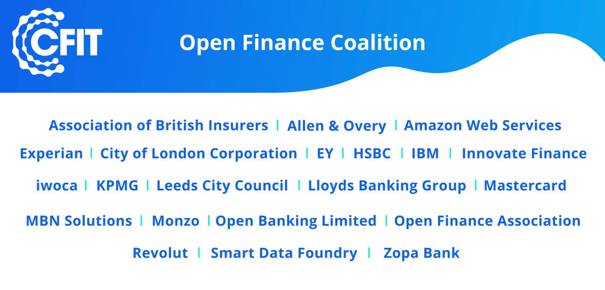 CFIT_UK's tweet image. So delighted to announce our first coalition partners! 
Thank you to all who have engaged and committed to our inaugural coalition to deliver the effective development of Open Finance and enable better financial outcomes for all UK citizens

cfit.org.uk/cfit-starts-to…

#openfinance