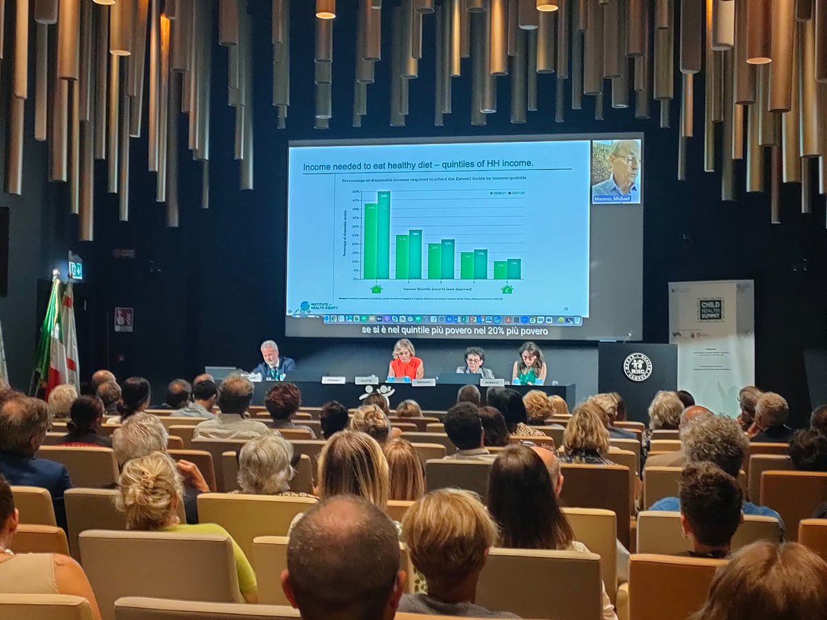 The European House - Ambrosetti (@ambrosetti_) on Twitter photo #ChildHealthSummit <a href="/MichaelMarmot/">Sir Michael Marmot</a> Prof. epidemiologia e sanità pubblica, UCL; Direttore <a href="/marmotihe/">The Sir Michael Marmot Institute of Health Equity</a> porta i dati inglesi su #salute minori Diversi quelli significativi tra cui la percentuale del reddito familiare necessaria per quintili di reddito. Nella più bassa arriviamo al 50% #ChildHealthSummit <a href="/MichaelMarmot/">Sir Michael Marmot</a> Prof. epidemiologia e sanità pubblica, UCL; Direttore <a href="/marmotihe/">The Sir Michael Marmot Institute of Health Equity</a> porta i dati inglesi su #salute minori Diversi quelli significativi tra cui la percentuale del reddito familiare necessaria per quintili di reddito. Nella più bassa arriviamo al 50%