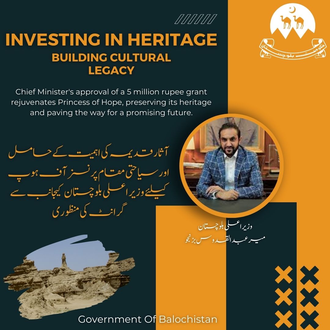 baloupdates's tweet photo. CM Balochistan approves 5 million rupees to preserve the historic tourist site, Princess of Hope. This city holds immense archaeological significance. Proud to witness efforts toward preserving our heritage.
@dpr_gob #HeritagePreservation #BalochistanTourism #PrincessofHope https://t.co/eVovrATJXf