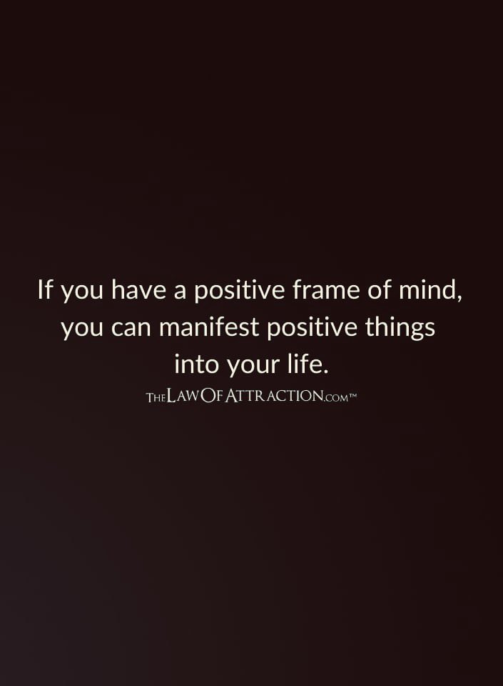 RT @DrPeteMarcelo If you have a positive frame of mind, you can manifest positive things into your life. #quoteoftheday #tipoftheday #mentalhealthnews #www.drpetemarcelo.org #anxiety #health #stress #counseling #therapy #mentalhealth #mindful