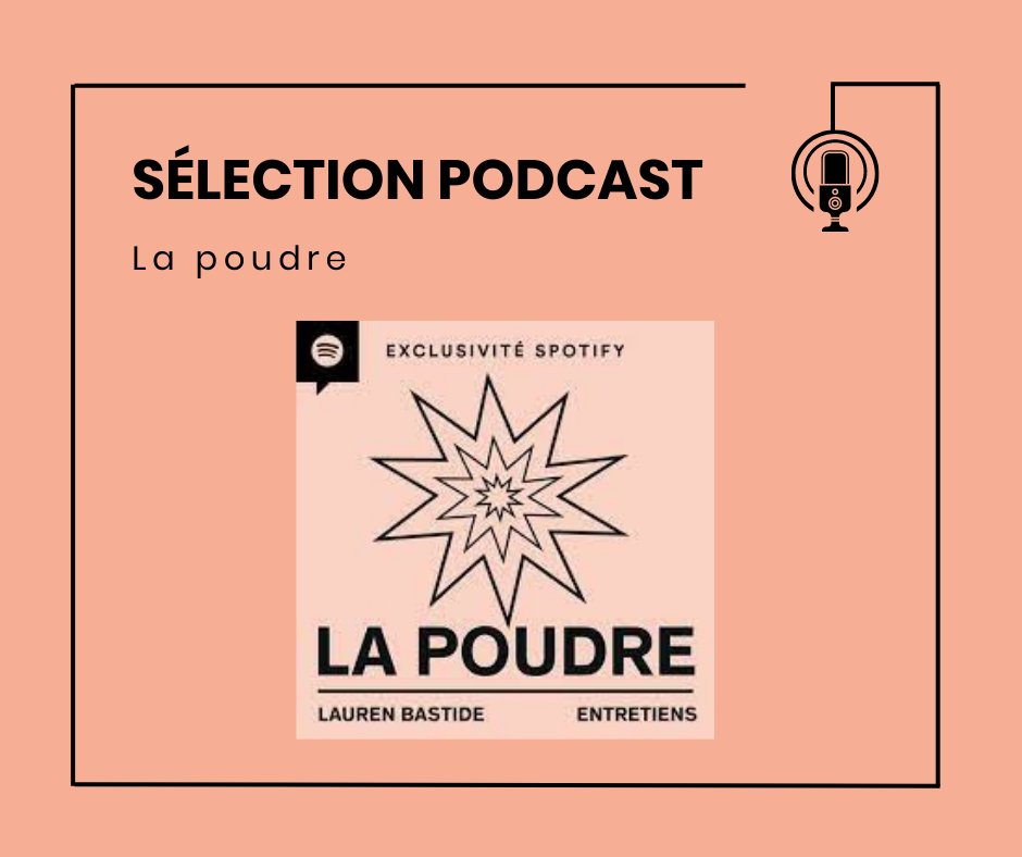 🎙️ SÉLECTION PODCAST
La Poudre : Dans son #podcast, Lauren Bastide interviewe des #femmes écrivaines, artistes, chercheuses, politiques, militantes. Des échanges intimistes et profonds sur les luttes féministes et antiracistes contemporaines. RDV sur : 
open.spotify.com/show/1WgrGarkp…