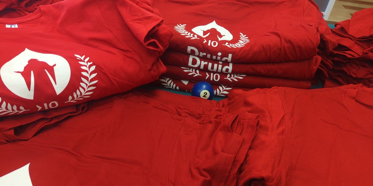 Packing <a href="/druidfi/">Druid</a> swäg for <a href="/drupaldevdays/">Drupal Dev Days</a> .. Kid's sizes included but in limited numbers :) Ping me if you want to reserve one for yourself