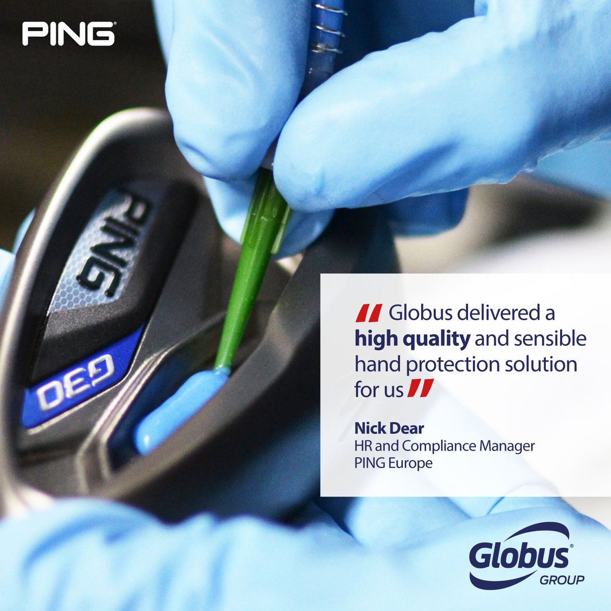 Case Study: With thirty different skilled processes involved in crafting each PING golf club, it was recognized that a tailored hand protection solution would deliver increased levels of safety to the employees and benefit production output. 

Learn more: globusgroup.com/resources/mark…